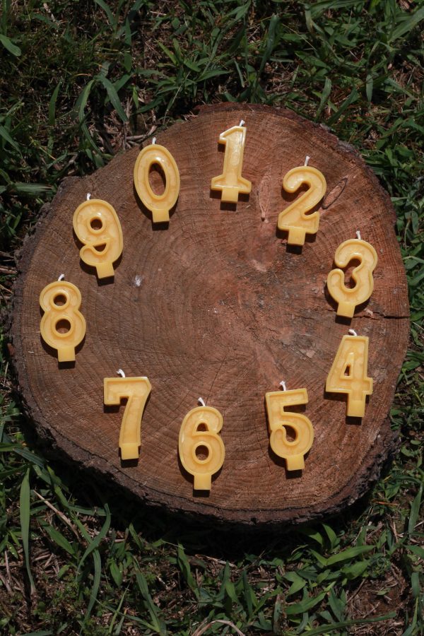 Beeswax Number Candles
