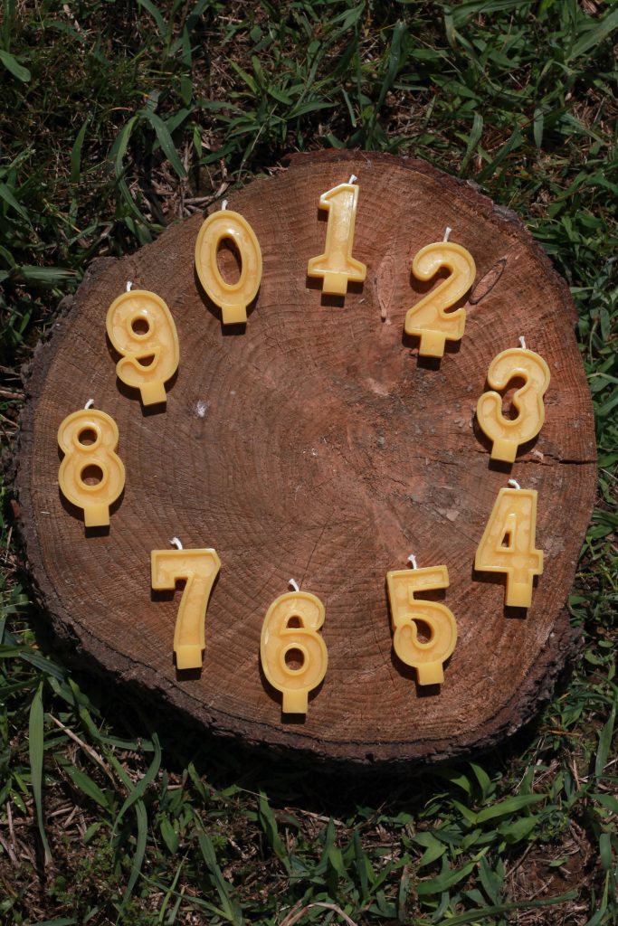 Beeswax Number Candles