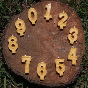 Beeswax Number Candles