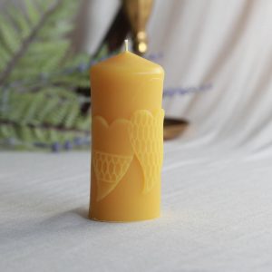 Seasonal Heart Pillar Candle
