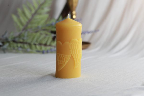 Seasonal Heart Pillar Candle