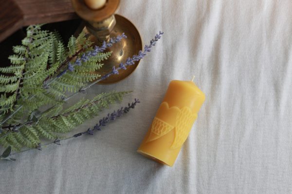 Seasonal Heart Pillar Candle - Image 3