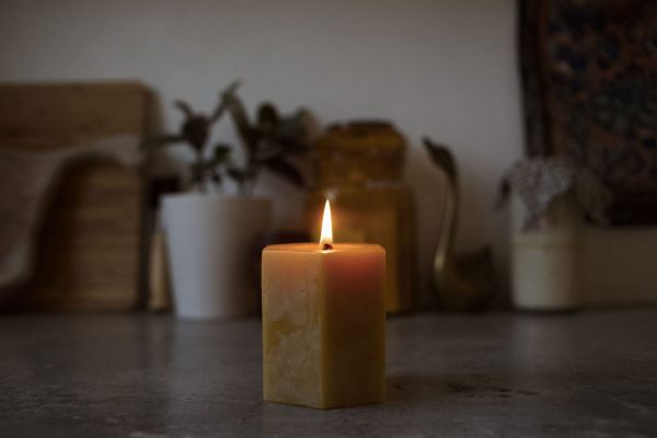 Hexagon 3" Pillar Beeswax Candle - Image 5