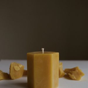 Hexagon 3" Pillar Beeswax Candle