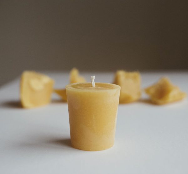 Votive Beeswax Candle - 3pk - Image 2